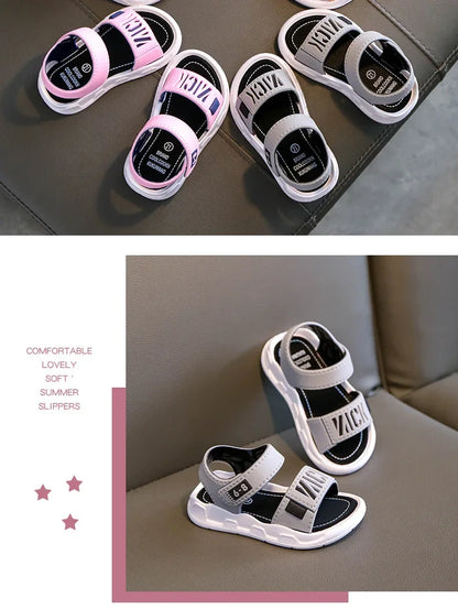 Children Sandals Students Non-slip Shoes Simple Generous Boys Girls Sandals Wear and Off Easy Soft Bottom Kids Casual Footwear