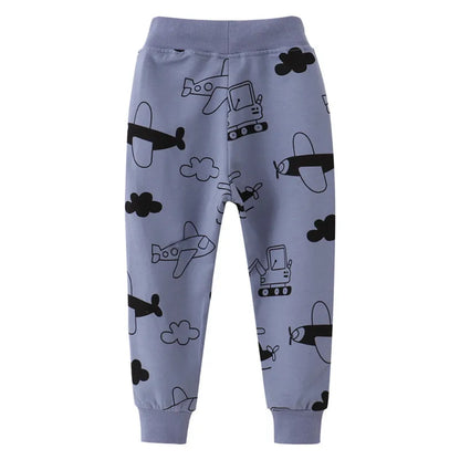 Jumping Meters Autumn Spring Children's Sweatpants For Boys Girls Animals Print Hot Selling Baby Trousers Drawstring Kids Pants