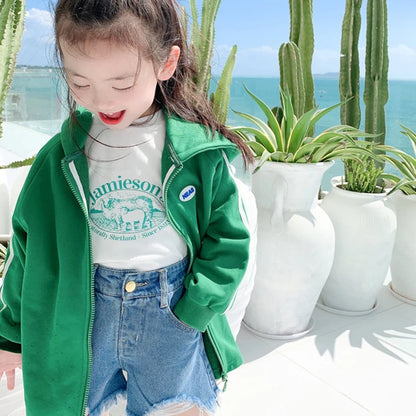 Baby Girl Denim Shorts Summer Fashion Hole Foreign Style Cowboy Pants Kids Korean Shorts