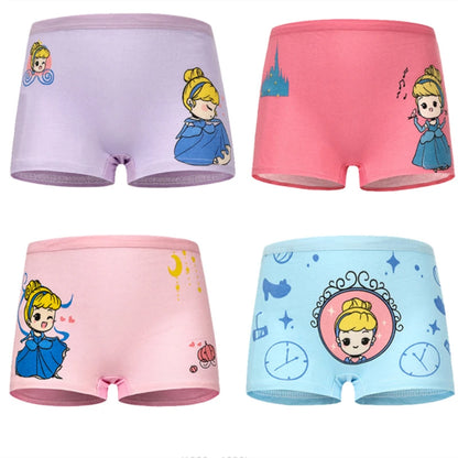 4pcs/lot Cartoon girls briefs Panties 100% Cotton Short Pants Cartoon Panties Girls' Underwear