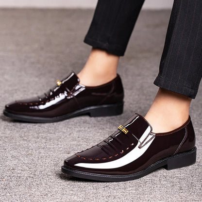 PU Leather Men Shoes Slip On Oxfords for Male Wedding Party Office Work Shoes Plus Size Classic Business Casual Fashion Shoe