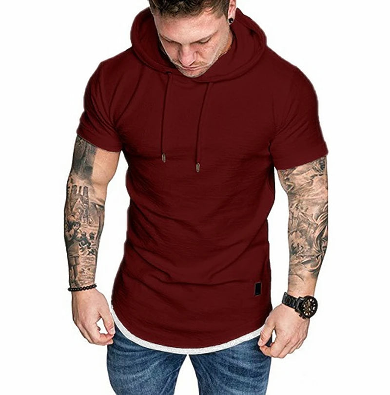 MRMT 2024 Brand New Mens Hoodies Sweatshirts Short Sleeve Men Hoodies Sweatshirt Casual Solid Color Man hoody For Male Hooded