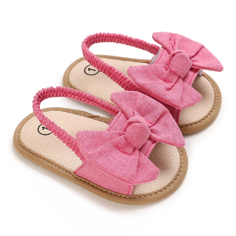 Summer Big Bowknot Breathable Comfortable Soft Sole Princess Sandal Shoe Of 0-18 Months Newborn Male and Female Baby