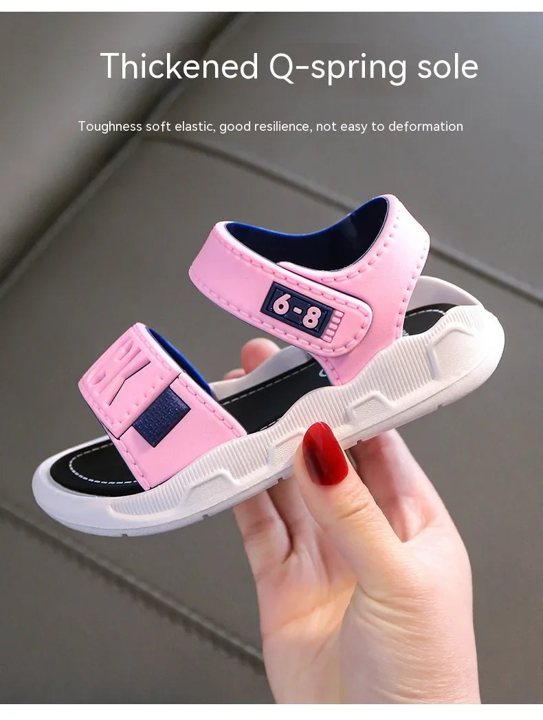 Children Sandals Students Non-slip Shoes Simple Generous Boys Girls Sandals Wear and Off Easy Soft Bottom Kids Casual Footwear