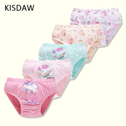 5Pcs/Set Assorted Styles Cute Cartoon Girls Underwear Panties Cotton Panty Girl Children Soft Underpants Breathable Girls Briefs