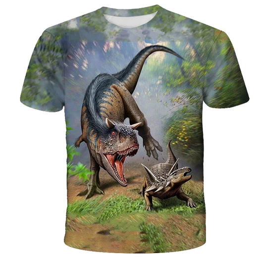 Kids Boys T-shirt Cool Jurassic World Dinosaur T Shirt Boy Clothes Summer Short Sleeve Tee Shirts Children Clothing Girls Tops