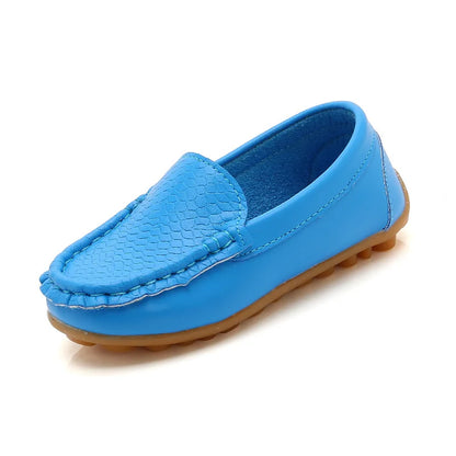 12 Colors All Sizes 21-36 Children Shoes PU Leather Casual Styles Boys Girls Shoes Soft Comfortable Loafers Slip On Kids Shoes