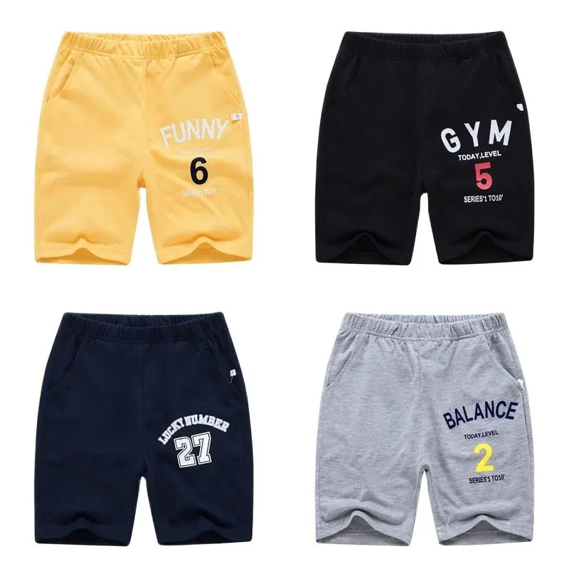 Big Kids Summer Shorts 5-12Years Children Letter Casual Cotton Toddler Boy Pants Classic Gray School Student Boys Sweatpants