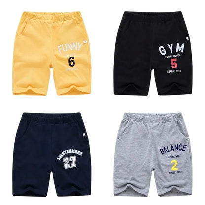 Big Kids Summer Shorts 5-12Years Children Letter Casual Cotton Toddler Boy Pants Classic Gray School Student Boys Sweatpants