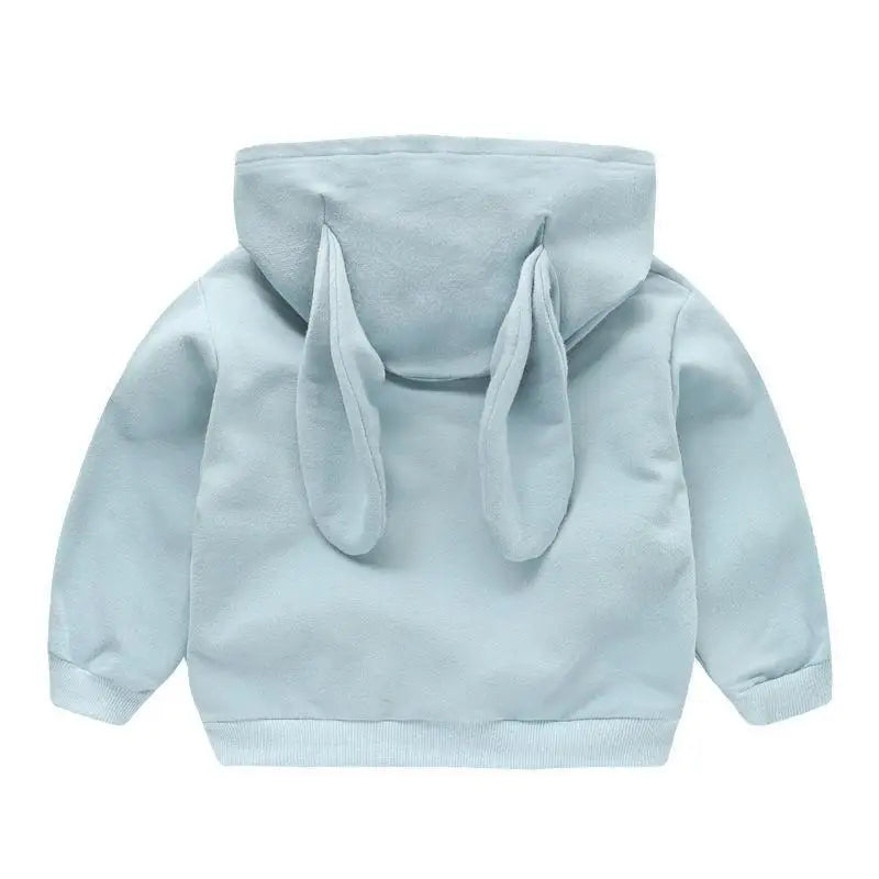 Girls Hoodie T shirt Korean Rabbit Ears Spring Kids Tops Children's Versatile Long Sleeve T-shirt Autumn Toddler Boys Thin Tops