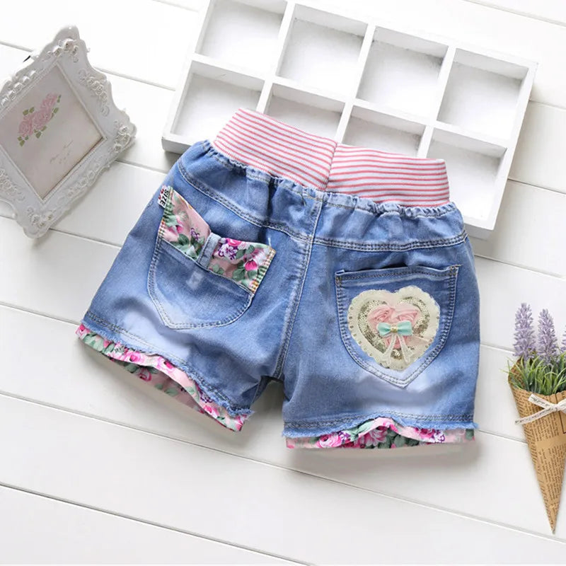 Girls Denim Shorts Teenagers Summer Lace Short Pants Kids Beach Clothes Children's Shorts For Teenage Girls