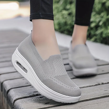 2024Womens Spring New Mesh Breathable Thick Soled Comfortable Loafers Womens Outdoor Casual Walking Women's Sports Shoes Zapatos