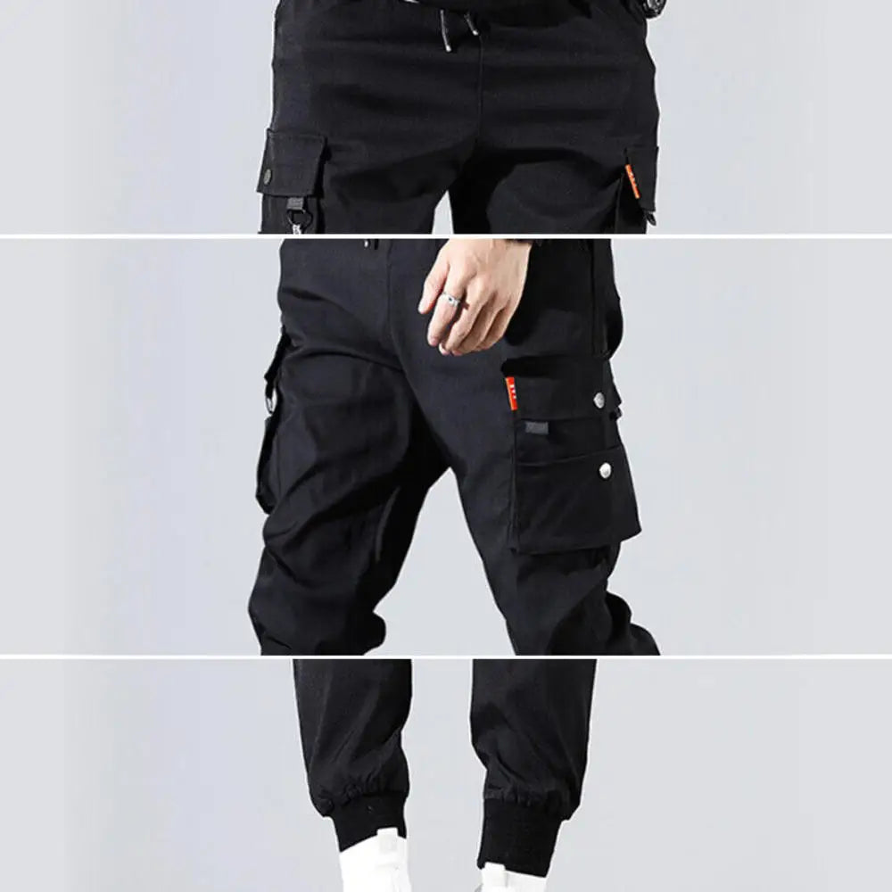 ﻿ Men Cargo Tactical Pants Work Combat Multi-pockets Casual Training Trousers Joggers Hiking Mens Large Size Loose Sports Pants