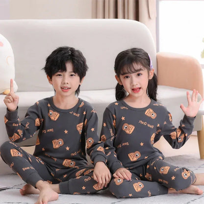 Baby Boys Pajamas Autumn Long Sleeved Children's Clothing Sleepwear Teen Pajama Cotton Pyjamas Sets for Kids 6 8 10 12 14 Years