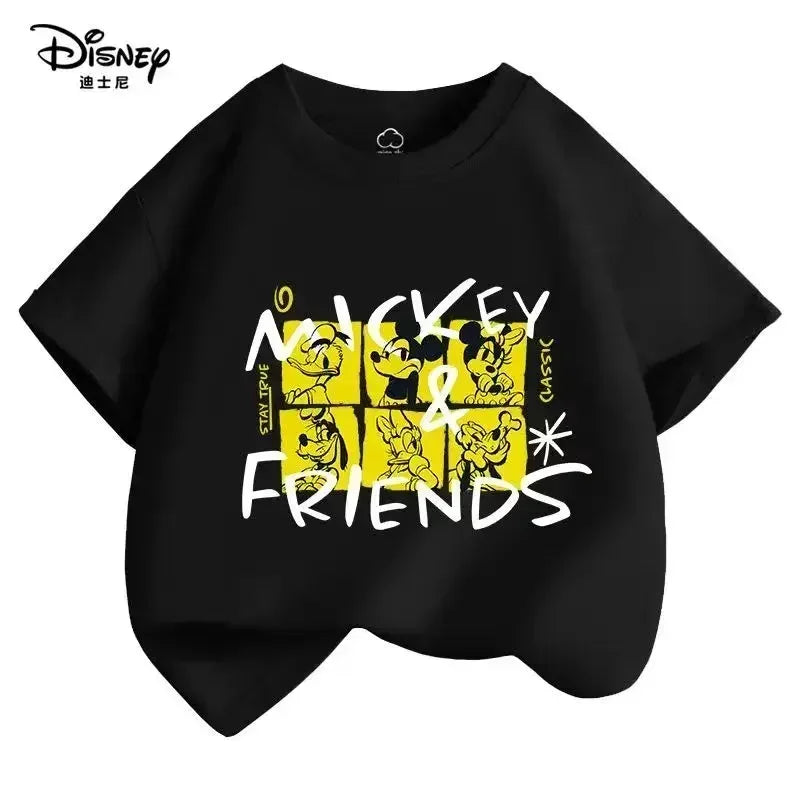 Minnie Mouse Children Cotton T-shirt Boys Girls T Shirt Summer 3-14 Years Toddler Clothing Kids Kawaii Cartoon Tops Tees Summer