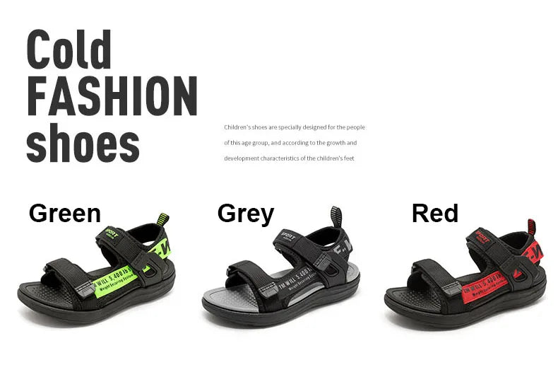 Breathable Sport Sandals Summer Sandals for Boys Casual Beach Shoe Comfortable Soft Sole Kids Fashion Non-slip Sandalias