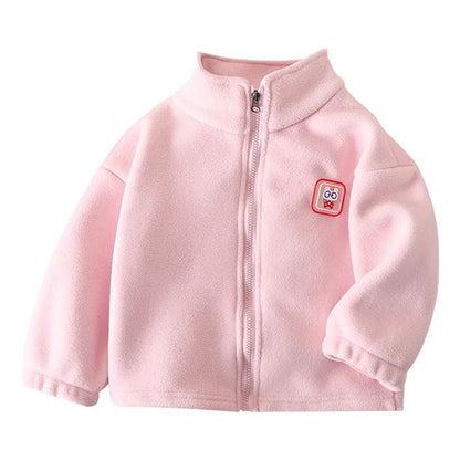 Children's Autumn Winter Clothes Boys Girls Polar Fleece Jacket Kids Thick Warm Hoodie  Girls Boys Casual Coat for 2-7 Years