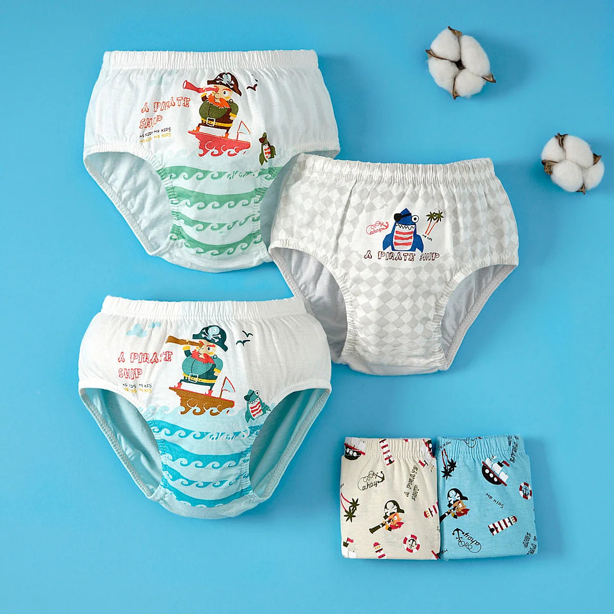 5 Pcs/Lot Children Underwear For Boys Cotton Kids Panties Cartoon Boys Triangle Briefs Breathable Child Underpants Knickers