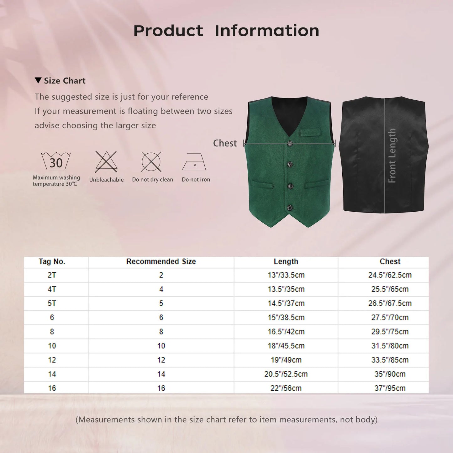 Boys Children Vest Formal Suit Coat Classic Fit V-Neck Single Breasted Dress Waistcoat for Banquet First Communion Formal Party