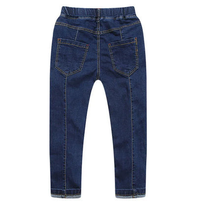 IENENS 4-11 Years Boys Clothes Slim Straight Jeans Classic Bottoms Children Denim Clothing Pants Kids Baby Boy Casual Trousers