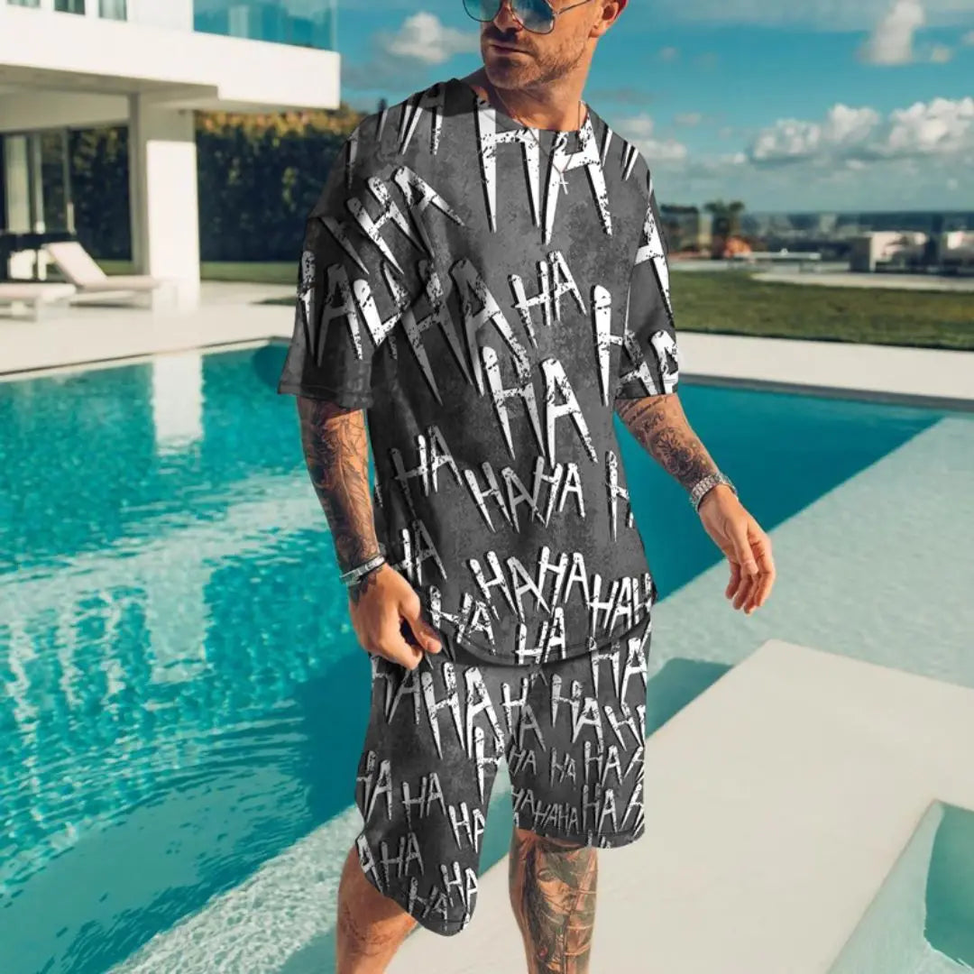 Men's 3D Printed Fashion Clothes For Man Print Streetwear Summer T Shirt Shorts 2 Piece Suit Casual Sportswear Men Tracksuit