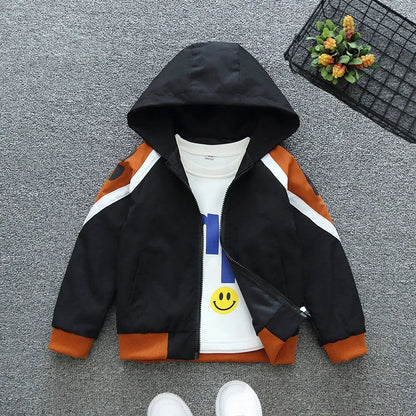 Casual Windbreakers Jackets Spring Autumn Boys Hooded Outerwear Children Clothes Teenagers Long Sleeve Coats Big Kids Waterproof