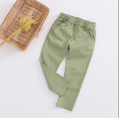 2022 new spring autumn Linen Korean version boys pants girls harem pants Kids clothes baby toddler joggers children's clothing