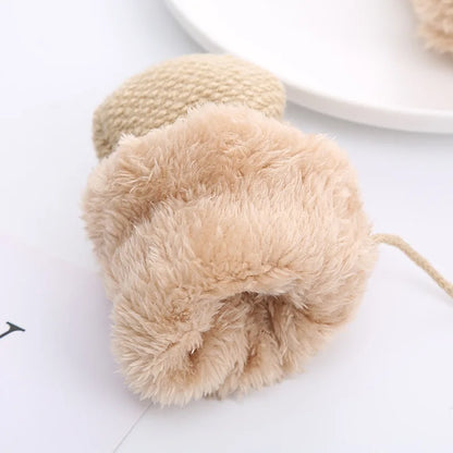 Children Knitted Gloves Winter Thick Warm Cashmere Kids Kindergarten Solid Color Full Finger Gloves Mitten For 1-3 Years