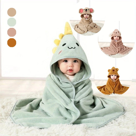 1 pack 31.5in*31.5in of baby bath towel canvas plain baby blanket, bathroom supplies, polyester fiber robe with strong water suf