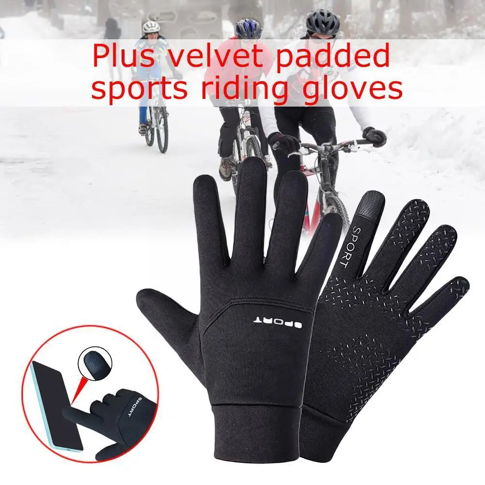 Football Gloves Boys Waterproof Thermal Grip Gloves Outfield Bicycle Cycling Sports Bike Outdoor Player Field Soccer Gloves