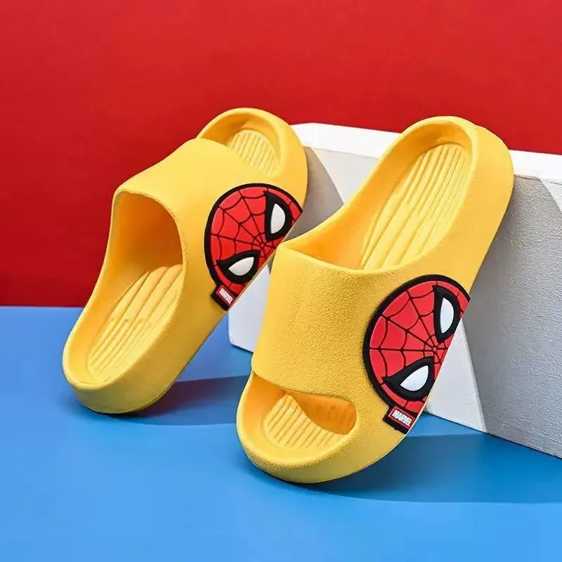 Children's Cute Cartoon Spider-man Sandals and Slippers Boys Lightweight Soft Sole Shoes Home Bathroom Anti Slip Sole Slippers