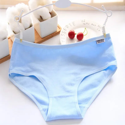 10Pcs/Lot Teens Teenage Panties Kids Underwear Children Cotton Kids Girls Solid Color Puberty 10-16years