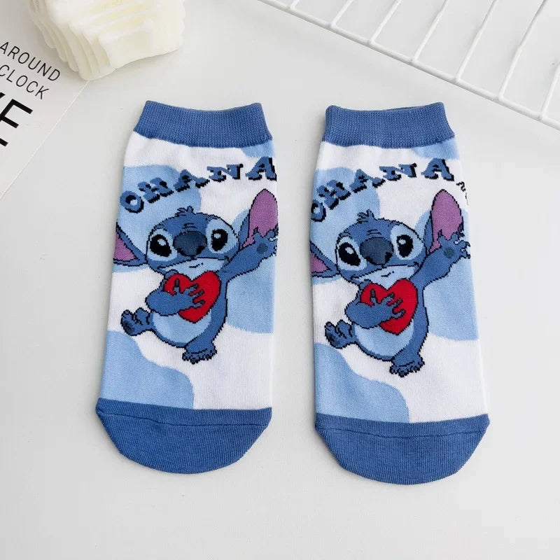 Cartoon Disney Stitch Sock Anime Women Cotton Short Sock Kawaii Boys Girls Socks Children Ankle Socks Girls Christmas Gifts