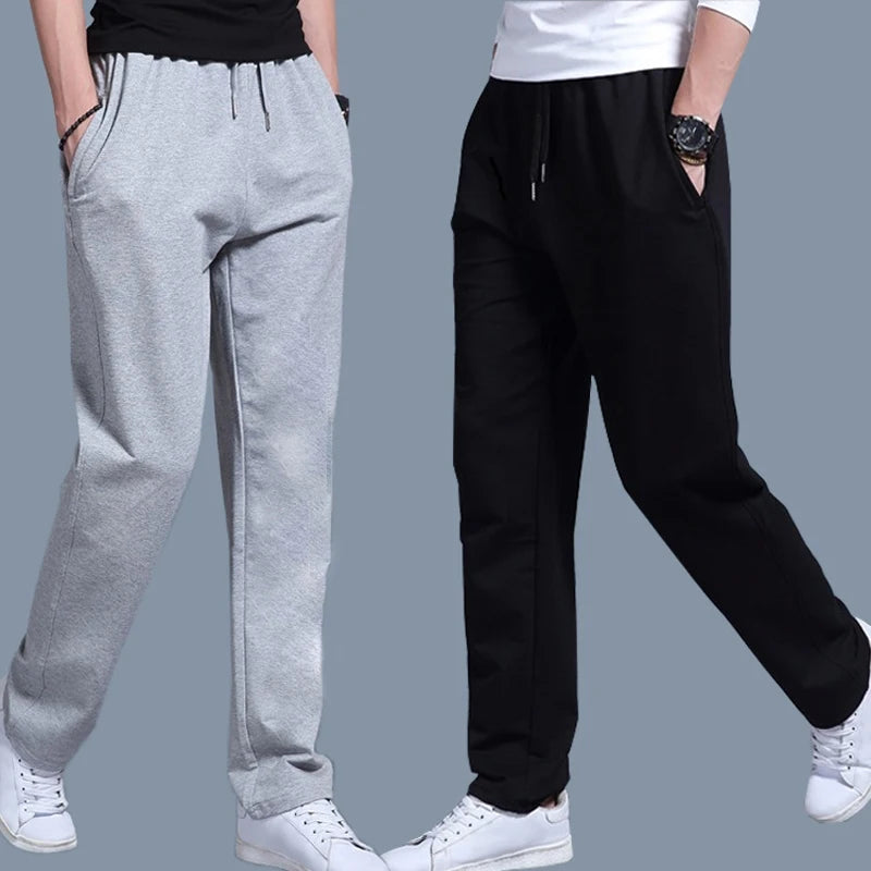 Spring Autumn Joggers Men Jogging Sweatpants Sportswear Knit Tracksuit Sports Pants Trousers Oversize Wide Leg Clothing