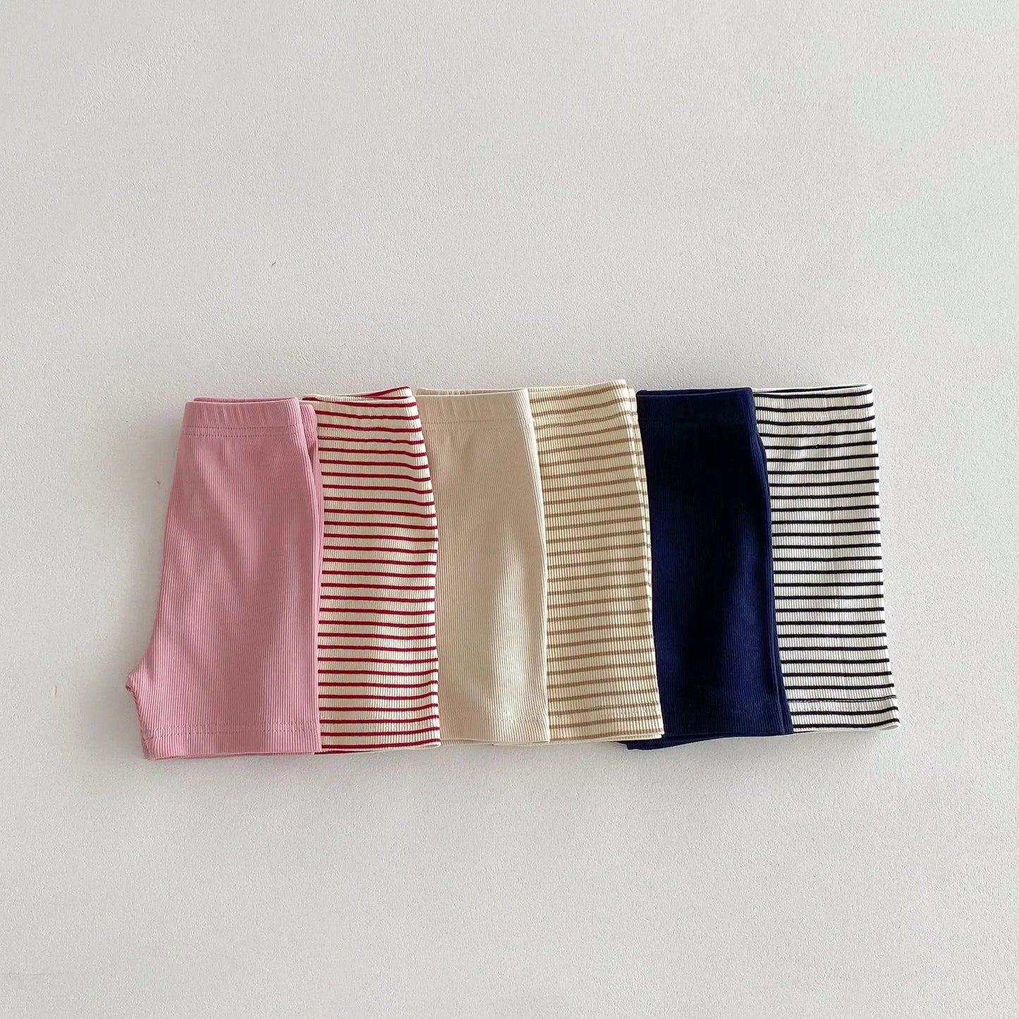 2024 Summer New Baby Cotton Shorts Children Elastic Pants Girls Safety Pants Infant Boys Striped Kids Casual Shorts