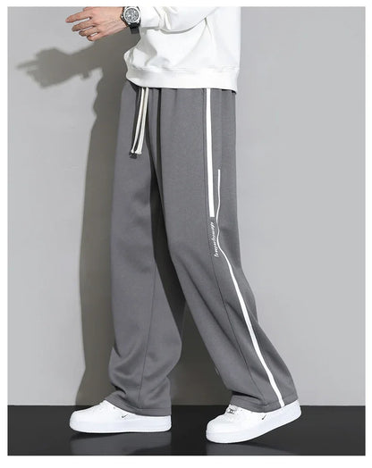 2024 New Sweatpants Men Baggy Joggers Wide Leg Pants Neutral Breathable Loose Outdoor Trousers Fashion Design Jogging Pants