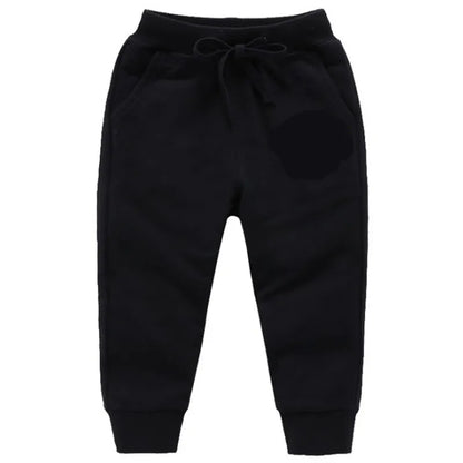 Retail Sale Children's Pants For 2-10 Year Solid Boy Girl Casual Sport Pants Jogging Enfant Garcon Kids Trousers Black Gray Blue