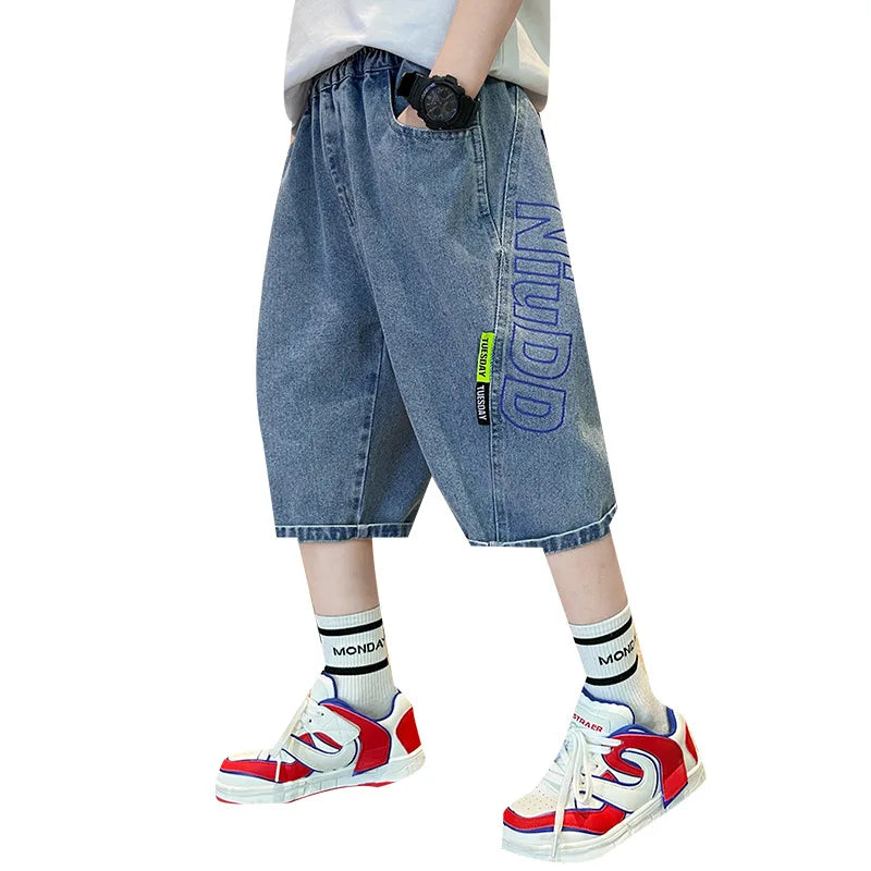 Summer Kids Boys Jeans Shorts Baby Boys Denim Shorts Children Kids Shorts Pants Casual Kids Boy Cowboy Clothes 2-14years