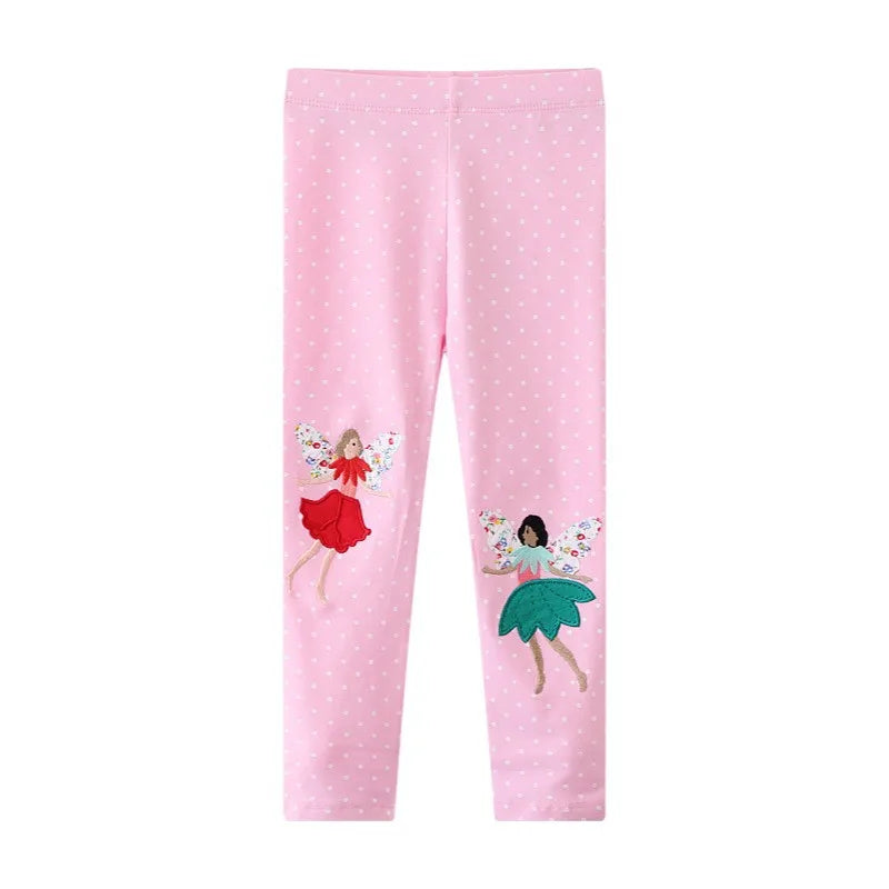 Jumping Meters Girls Pencil Pants Fashion Children's Leggings Floral Full Length Baby Trousers Skinny Pants Costume Children