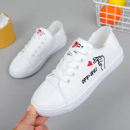 2024 Casual Autumn New Women Sneakers Breathable Canvas Women's Vulcanized Shoes Fashion Spring Footwear