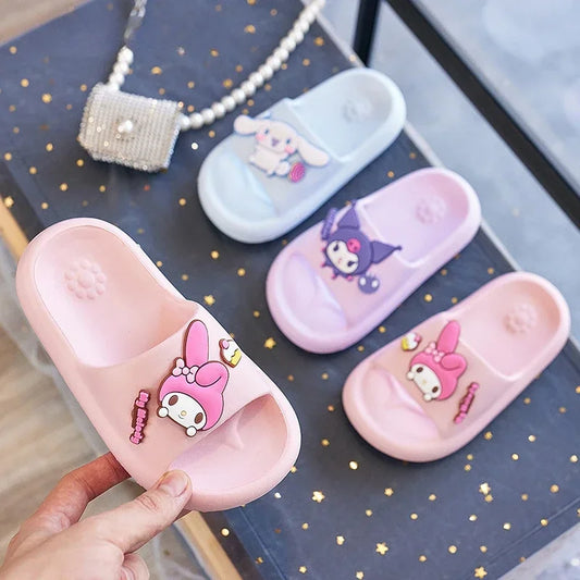 Sanrio Children'S Cartoon Anti-Slip Soft-Soled Slippers Boys And Girls Bathroom Slippers Super Cute Baby Home Casual Shoes