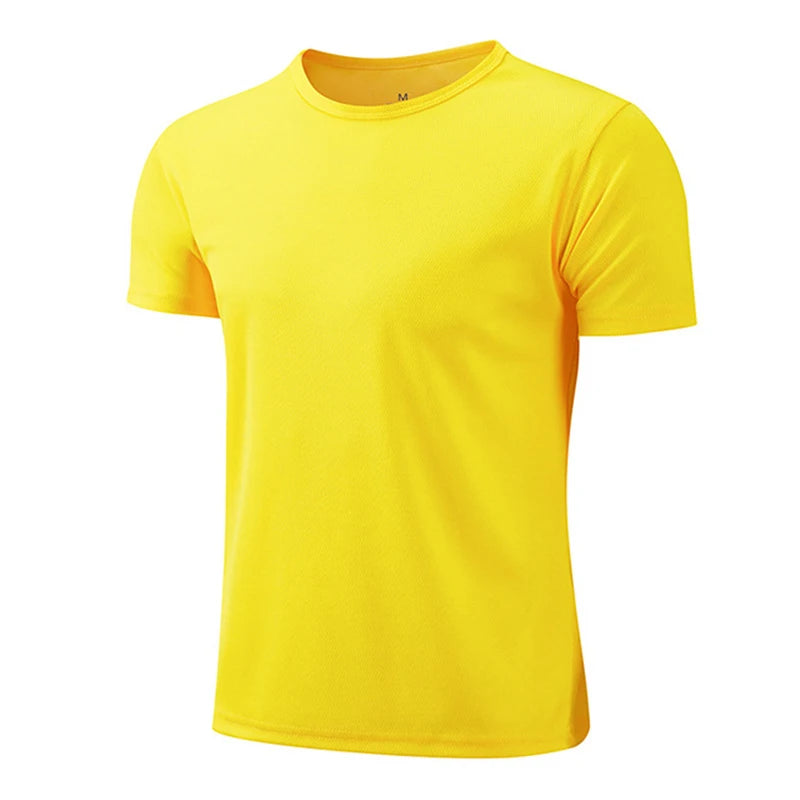 Summer t Shirt For Men Casual White t-Shirts Man Short Sleeve Top Breathable Tees Quick Dry Gym Shirt Soccer Jersey Male Clothes