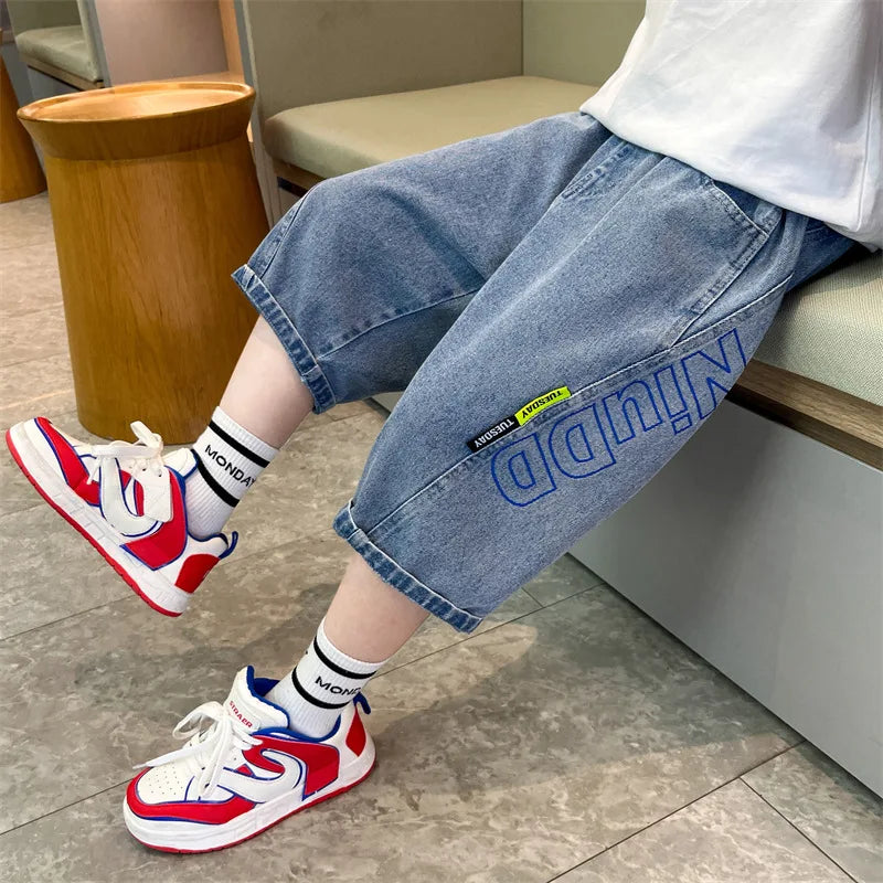 Summer Kids Boys Jeans Shorts Baby Boys Denim Shorts Children Kids Shorts Pants Casual Kids Boy Cowboy Clothes 2-14years