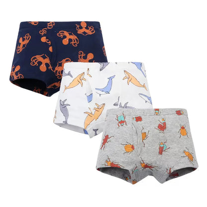 3pcs/set Baby Boys Underwear High quality 100% cotton Panties Kids Short Briefs Children Underpants 2-12Y