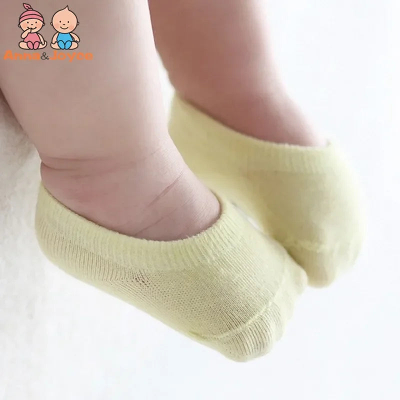 5pairs/lot Fashion Children's Invisible Boat Socks Baby Non Slip Socks Cotton Sock for Girl and Boy