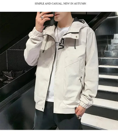 Sport Hooded Jacket for Men Plus Size 6XL 7XL Autumn Winter Fashion Coat Loose Outwear Big Size Men Clothing Chaquetas Hombre