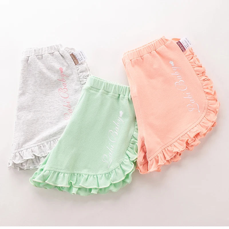 LABI BABY Candy Color Shorts Summer Children Casual Beach Shorts for Kids Cotton Elastic Shorts Sport Pants for Girls Boys