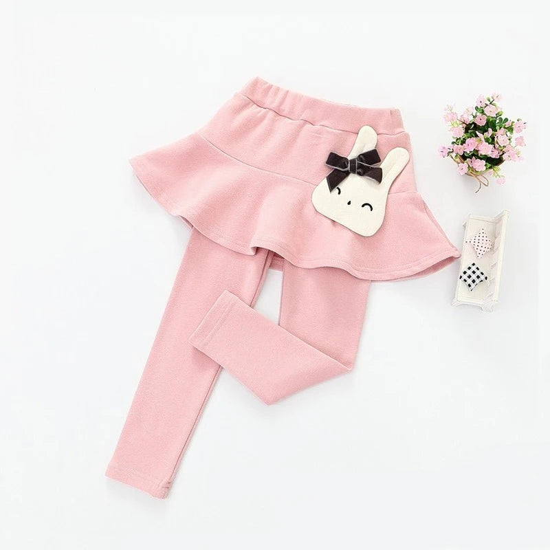 Girls Leggings Lace Princess Kids Skirt-pants Summer Autumn Clothing Children Slim Puffy Skirt Pant Trousers 2-6 Years Clothes