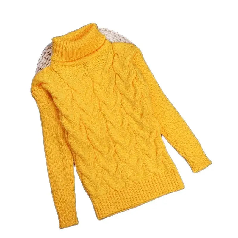 children's sweater Autumn Winter boy girl Knitted bottoming turtleneck shirts teenager solid high collar pullover sweater1-16Y