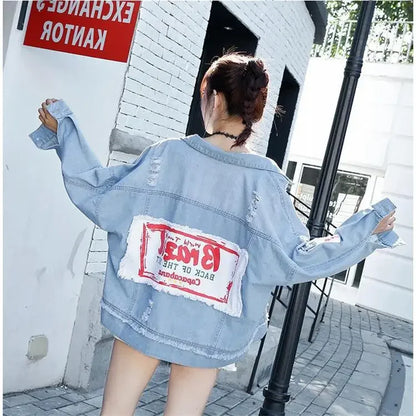 Trendy Denim Jacket For Men New Style Loose Fit Casual Thin Color Korean Version Student Fashionable Jacket Outerwear